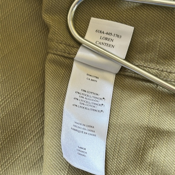 RAILS Loren canteen shirt jacket snap closure & cuffs military green size Large. - Picture 12 of 12